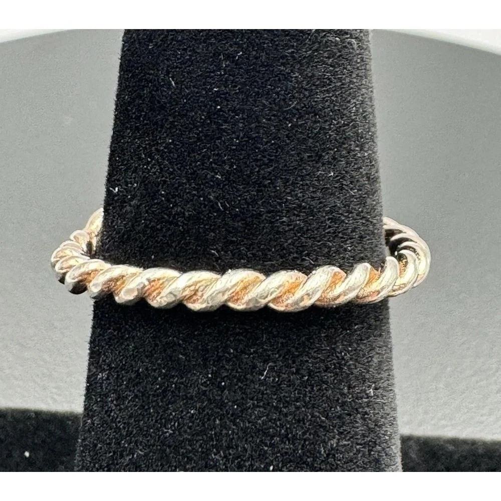 Sterling Silver 925 Rose Gold‎ Plated Pave CZ Anchor Nautical Mariner Ring 6.75
